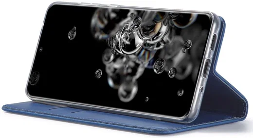 Samsung Galaxy S20 Ultra Hoesje Wallet Bookcase Kunstleer Blauw afbeelding 3