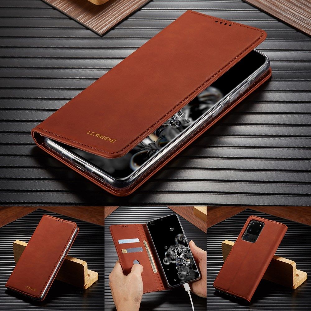 Samsung Galaxy S20 Ultra Hoesje Wallet Bookcase Kunstleer Bruin afbeelding 21