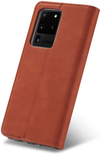 Samsung Galaxy S20 Ultra Hoesje Wallet Bookcase Kunstleer Bruin afbeelding 8