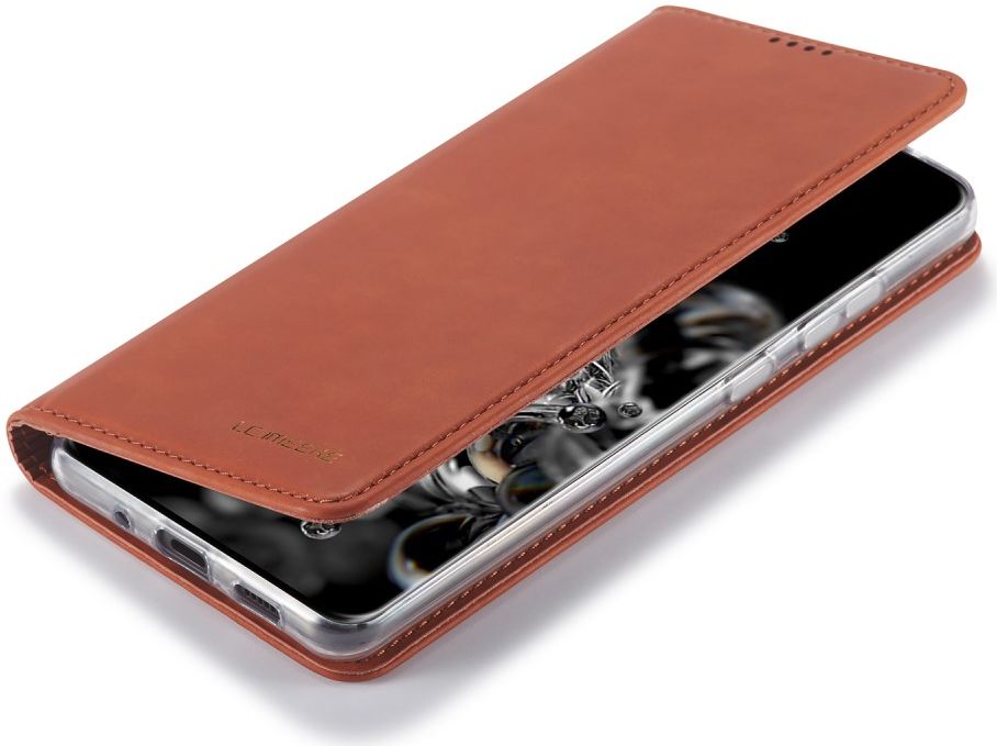 Samsung Galaxy S20 Ultra Hoesje Wallet Bookcase Kunstleer Bruin afbeelding 5