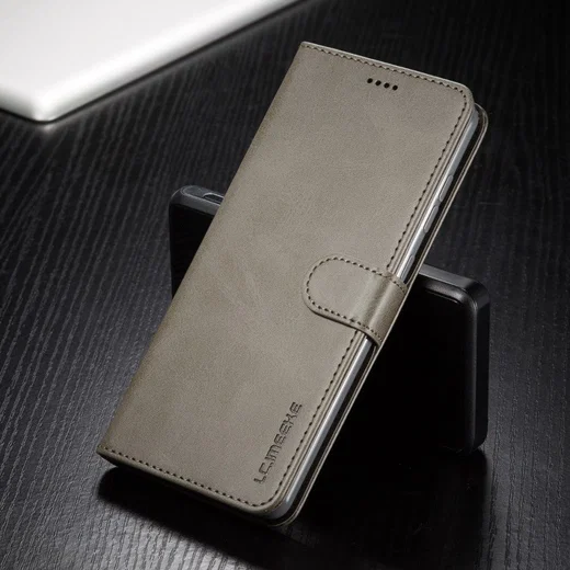 Samsung Galaxy A51 Retro Book Case Portemonnee Hoesje Grijs afbeelding 2