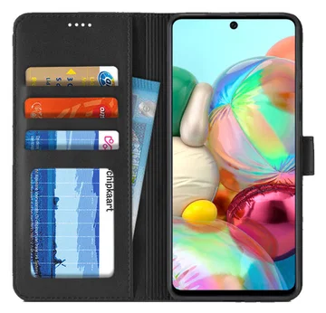 Samsung Galaxy A71 Retro Book Case Portemonnee Hoesje Zwart