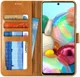 Samsung Galaxy A71 Retro Book Case Portemonnee Hoesje Bruin afbeelding 1
