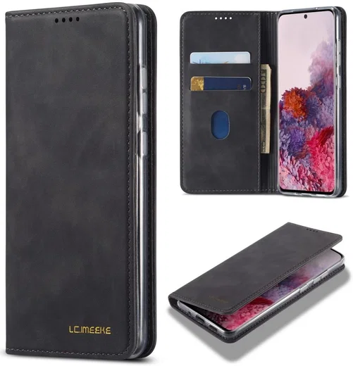 Samsung Galaxy S20 Hoesje Wallet Bookcase Kunstleer Zwart afbeelding 11