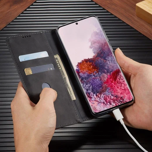 Samsung Galaxy S20 Hoesje Wallet Bookcase Kunstleer Zwart afbeelding 7