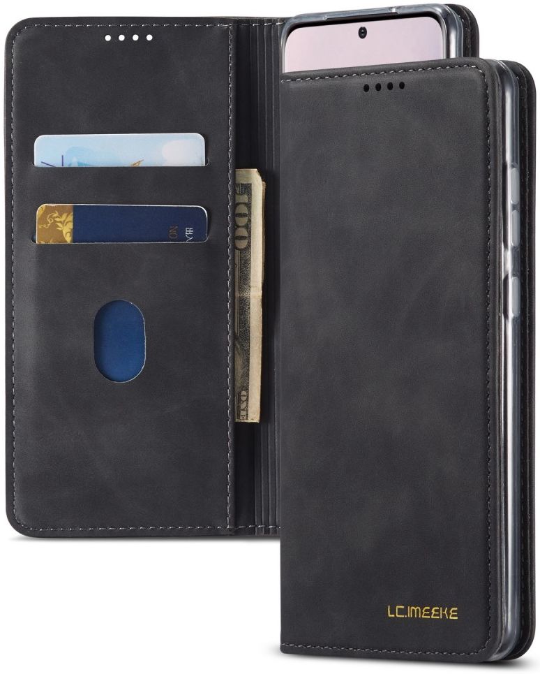 Samsung Galaxy S20 Hoesje Wallet Bookcase Kunstleer Zwart afbeelding 9