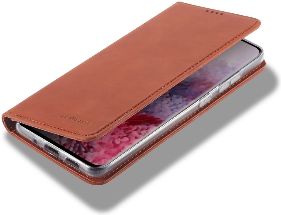 LC.IMEEKE Samsung Galaxy S20 Ultra Hoesje Portemonnee Book Case Bruin afbeelding 4