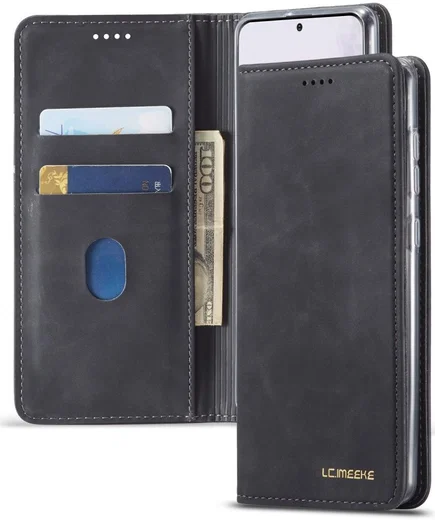 Samsung Galaxy A51 Hoesje Wallet Bookcase Kunstleer Zwart afbeelding 10