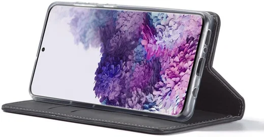 Samsung Galaxy A51 Hoesje Wallet Bookcase Kunstleer Zwart afbeelding 3