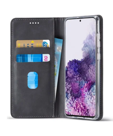 Samsung Galaxy A51 Hoesje Wallet Bookcase Kunstleer Zwart afbeelding 1