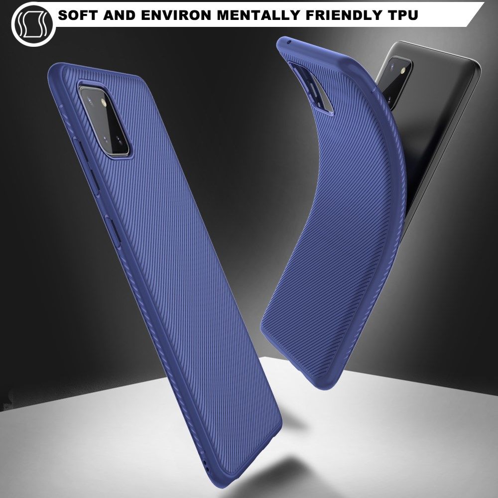 Samsung Galaxy Note 10 Lite Hoesje Twill Slim Textuur Blauw afbeelding 4