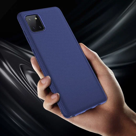 Samsung Galaxy Note 10 Lite Hoesje Twill Slim Textuur Blauw afbeelding 6
