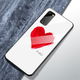 Samsung Galaxy S20 Hoesje Printing Glass met Hart Print afbeelding 2