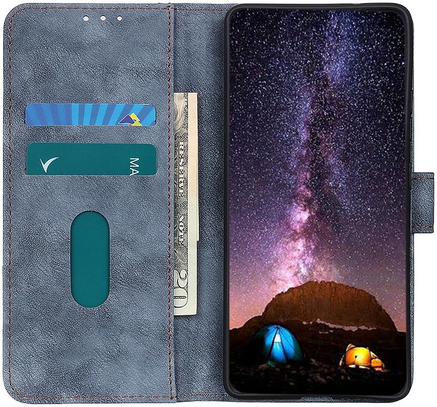 Samsung Galaxy S10 Lite Retro Book Case Blauw afbeelding 3