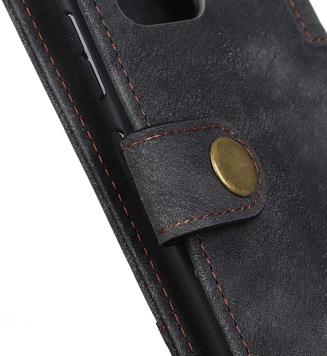 Samsung Galaxy A71 Book Case Kunst Leer Zwart afbeelding 7