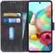 Samsung Galaxy A71 Book Case Kunst Leer Zwart afbeelding 1