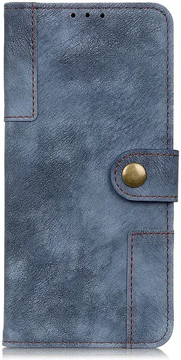 Samsung Galaxy A71 Book Case Kunst Leer Blauw afbeelding 4