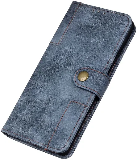 Samsung Galaxy A71 Book Case Kunst Leer Blauw afbeelding 5