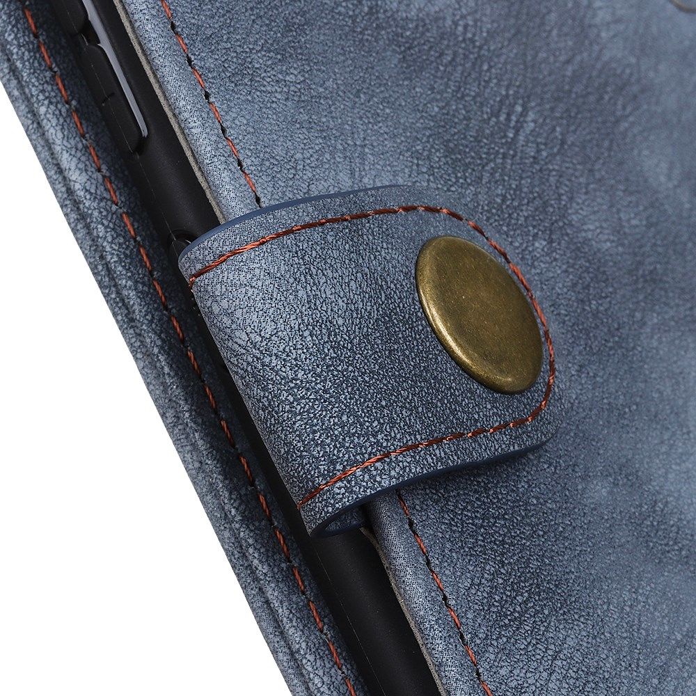 Samsung Galaxy A71 Book Case Kunst Leer Blauw afbeelding 6