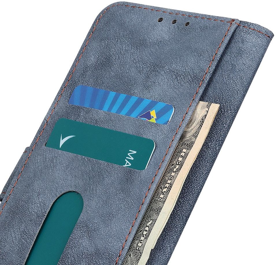 Samsung Galaxy A71 Book Case Kunst Leer Blauw afbeelding 8