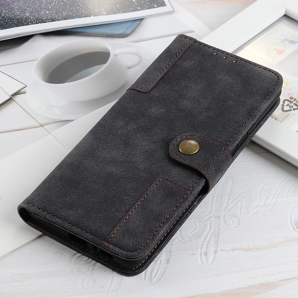 Samsung Galaxy A51 Hoesje Wallet Bookcase Leer Shell Zwart afbeelding 4