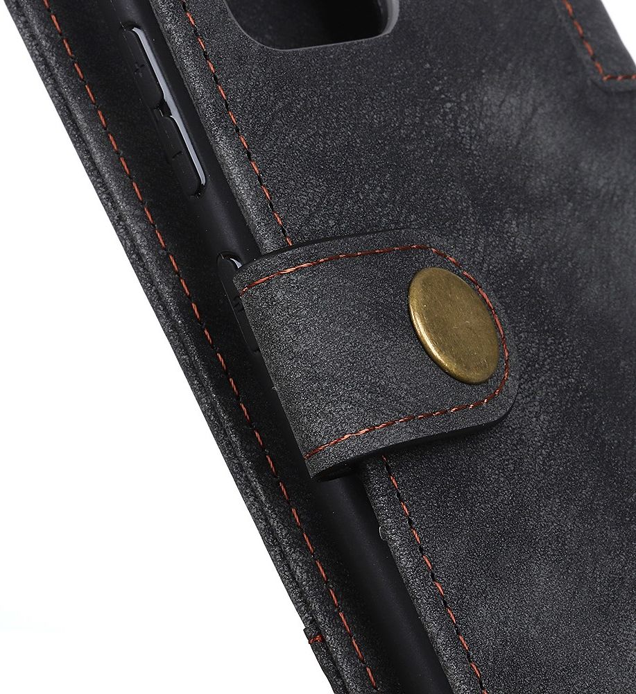 Samsung Galaxy A51 Hoesje Wallet Bookcase Leer Shell Zwart afbeelding 7