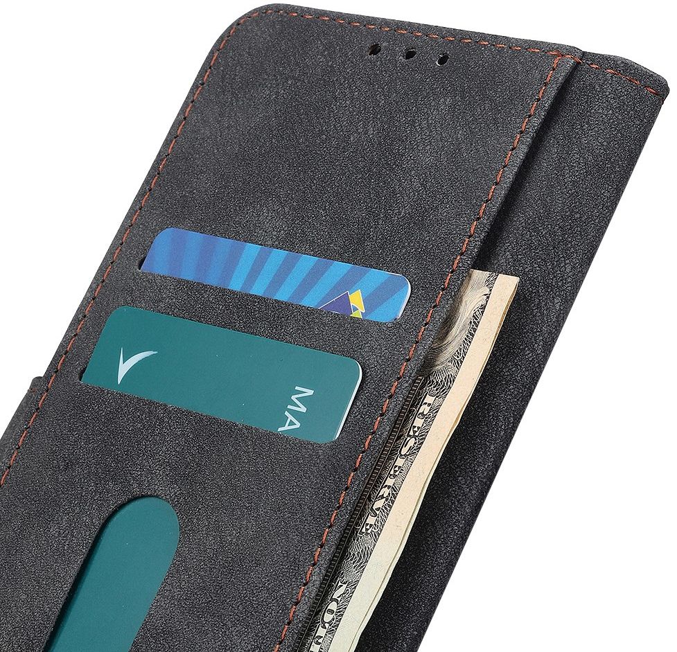 Samsung Galaxy A51 Hoesje Wallet Bookcase Leer Shell Zwart afbeelding 8