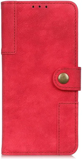 Samsung Galaxy A51 Hoesje Wallet Bookcase Leer Shell Rood afbeelding 2