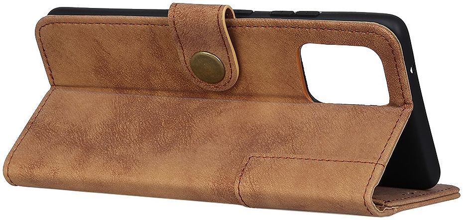 Samsung Galaxy S20 Ultra Hoesje Retro Style Wallet Book Case Bruin afbeelding 4