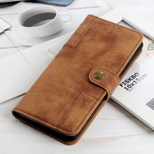 Samsung Galaxy S20 Ultra Hoesje Retro Style Wallet Book Case Bruin afbeelding 9
