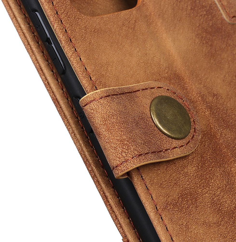 Samsung Galaxy S20 Ultra Hoesje Retro Style Wallet Book Case Bruin afbeelding 10