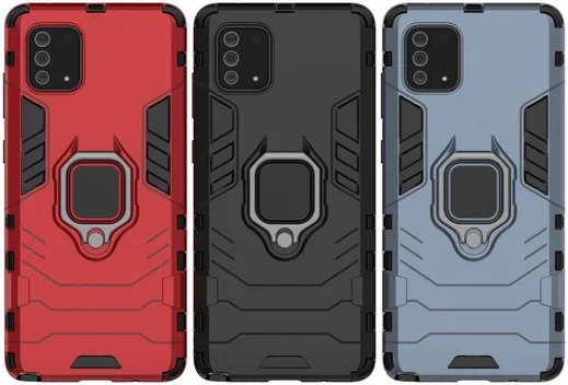 Samsung Galaxy S10 Lite Hybride Hoesje met Ring Zwart afbeelding 2