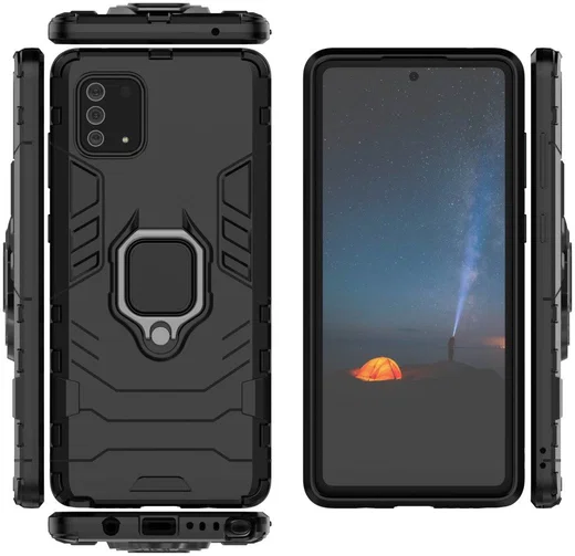 Samsung Galaxy S10 Lite Hybride Hoesje met Ring Zwart afbeelding 6