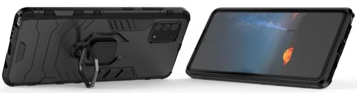 Samsung Galaxy S10 Lite Hybride Hoesje met Ring Zwart afbeelding 7