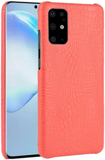 Samsung Galaxy S20 Plus Kunstleren Hoesje met Krokodil Textuur Rood afbeelding 1