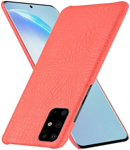 Samsung Galaxy S20 Plus Kunstleren Hoesje met Krokodil Textuur Rood afbeelding 2