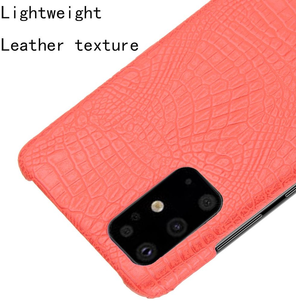 Samsung Galaxy S20 Plus Kunstleren Hoesje met Krokodil Textuur Rood afbeelding 4