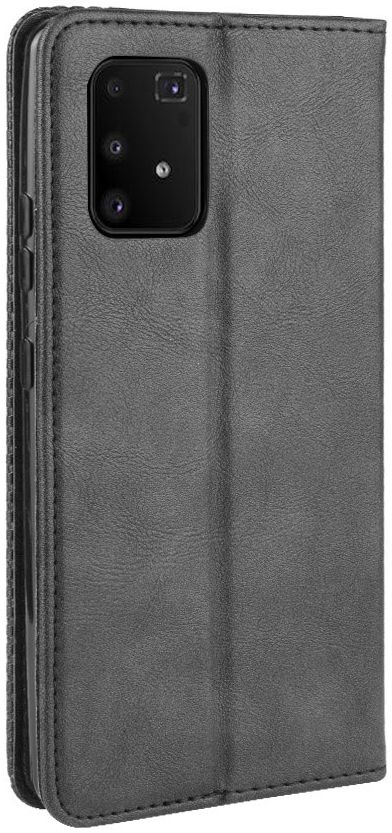 Samsung Galaxy S10 Lite Hoesje Vintage Wallet Kunst Leer Zwart afbeelding 9