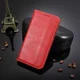 Samsung Galaxy S10 Lite Hoesje Vintage Wallet Kunst Leer Rood afbeelding 5