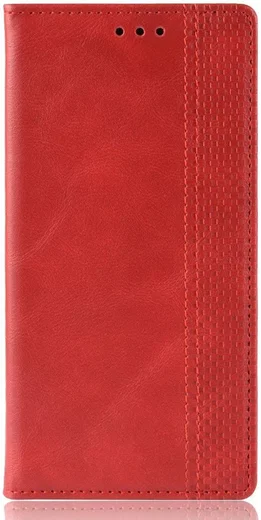 Samsung Galaxy S10 Lite Hoesje Vintage Wallet Kunst Leer Rood afbeelding 1