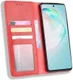 Samsung Galaxy S10 Lite Hoesje Vintage Wallet Kunst Leer Rood afbeelding 2