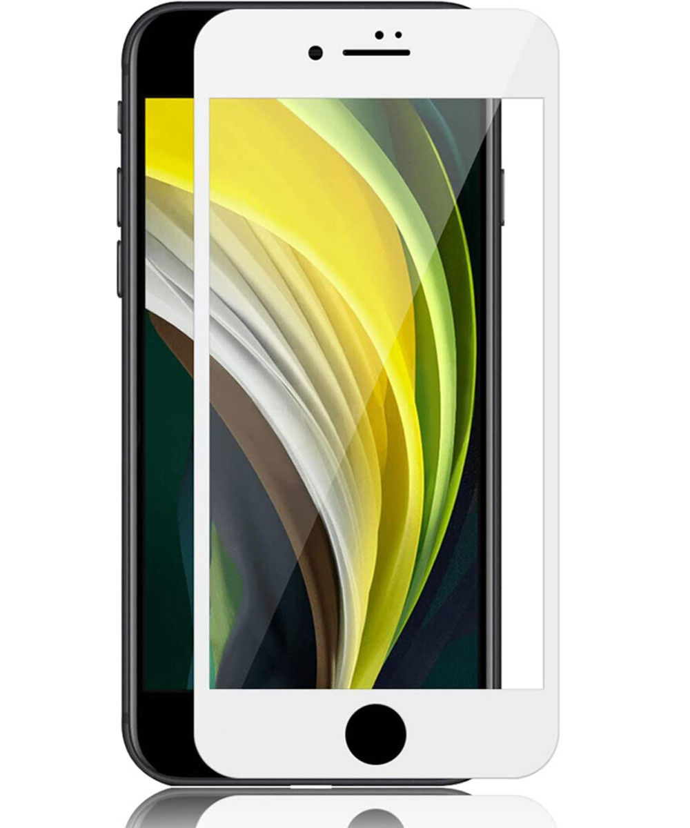 Apple iPhone SE 2020 / 2022 Tempered Glass Screenprotector Wit afbeelding 1