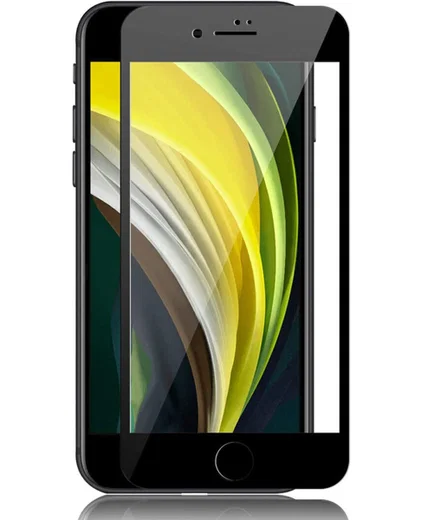 Apple iPhone SE 2020 / 2022 Tempered Glass Screen Protector Zwart afbeelding 1