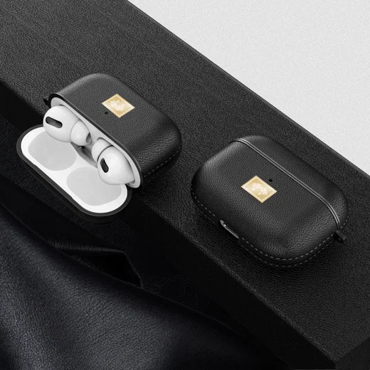 Apple Airpods Pro Luxe Kunstlederen Hoesje Zwart afbeelding 10