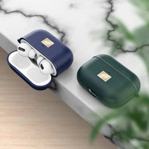 Apple Airpods Pro Luxe Kunstlederen Hoesje Rood afbeelding 5