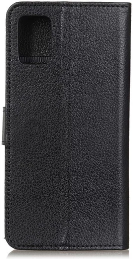 Samsung Galaxy A41 Litchi Skin Portemonnee Hoesje Zwart afbeelding 4