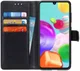 Samsung Galaxy A41 Litchi Skin Portemonnee Hoesje Zwart afbeelding 1