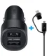 Originele Samsung Duo 15W Fast Charge Autolader met Combo Kabel Zwart afbeelding 1