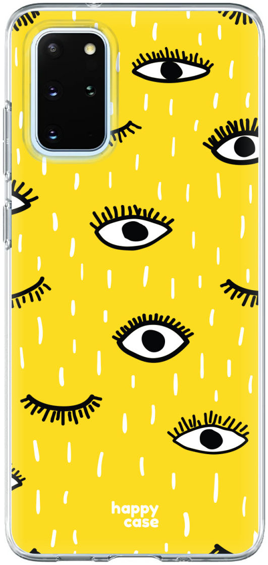HappyCase Samsung Galaxy S20 Plus Hoesje Flexibel TPU Happy Eyes Print afbeelding 1