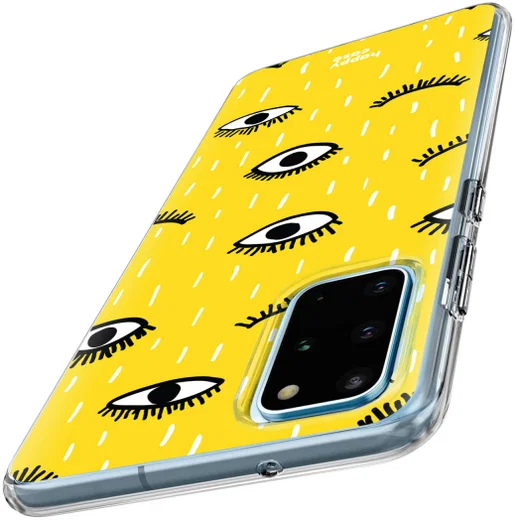 HappyCase Samsung Galaxy S20 Plus Hoesje Flexibel TPU Happy Eyes Print afbeelding 5